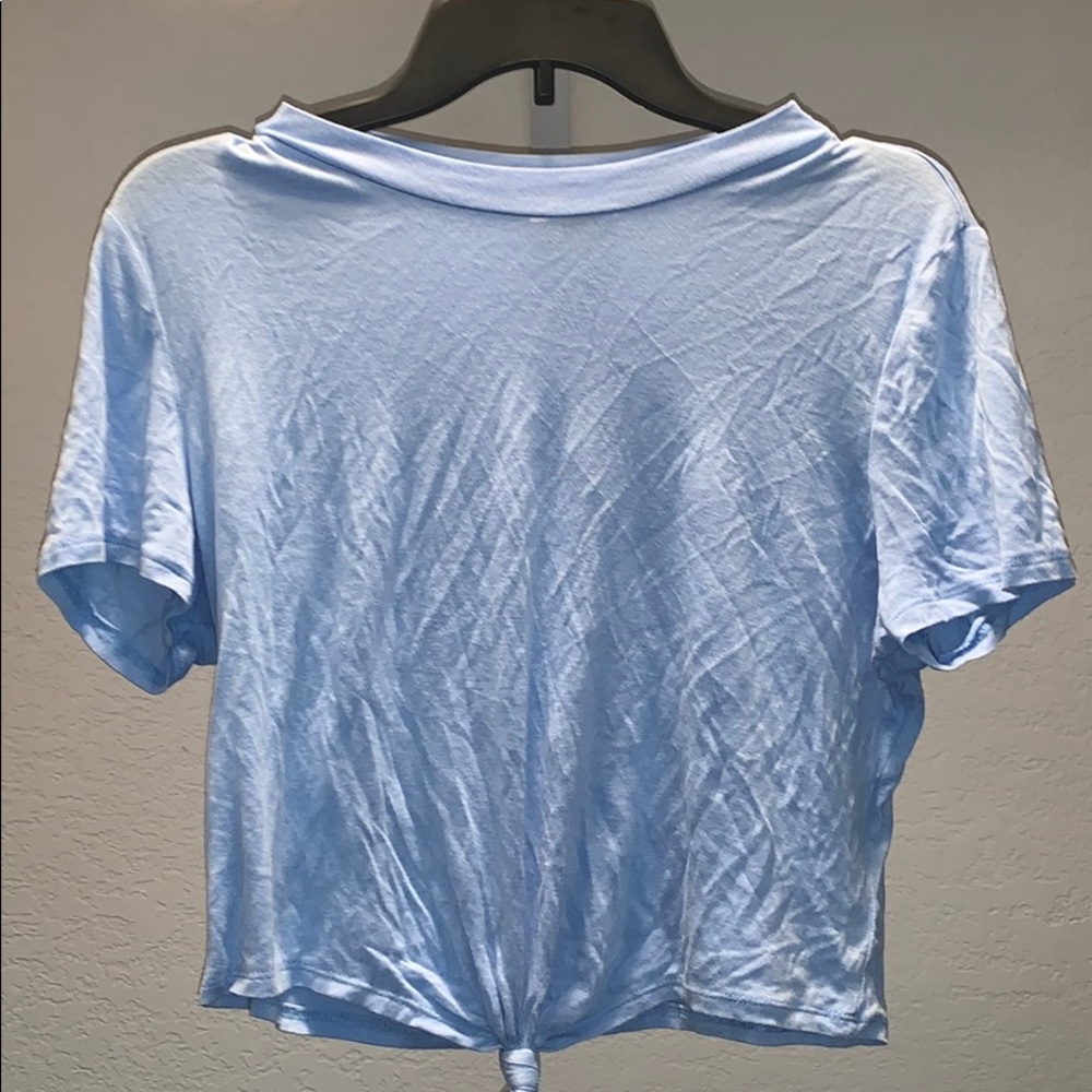 blue crop top